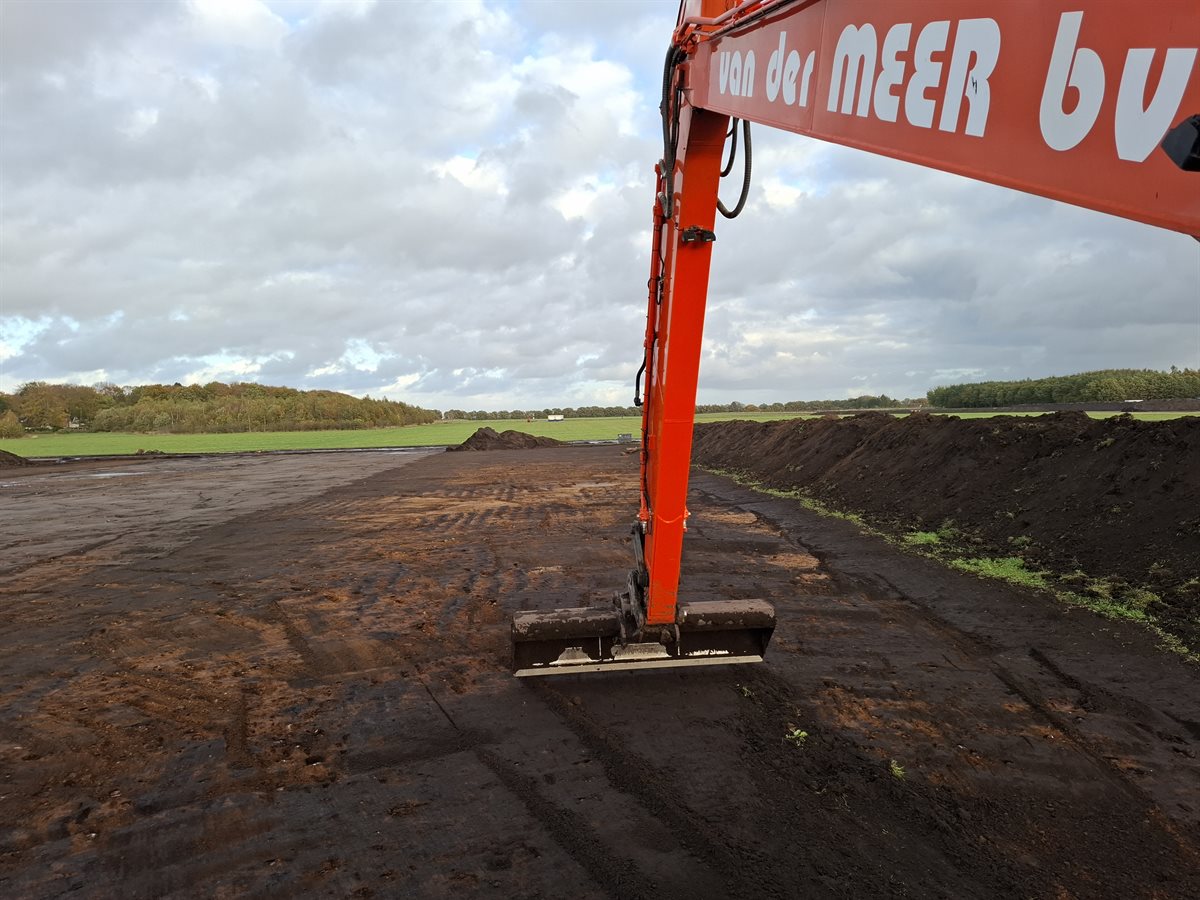het afgraven vanuit de kraan gezien