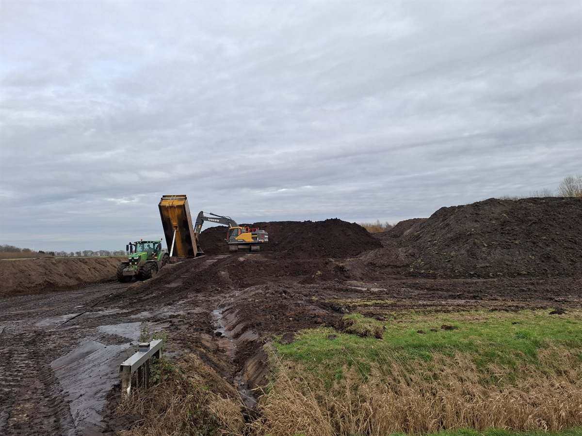 laatste geplagde bovengrond in tijdelijk depot
