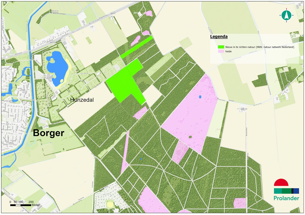 Kaart deelgebied Buinerveld